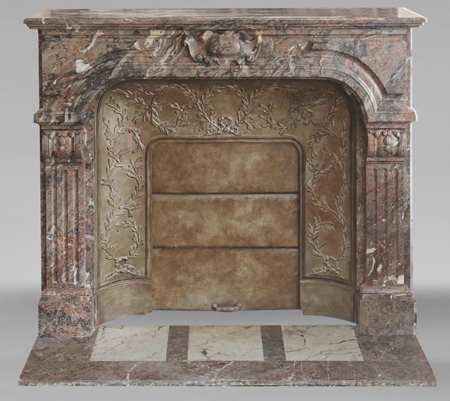  Regency style fireplace in Rouge Royal marble-0