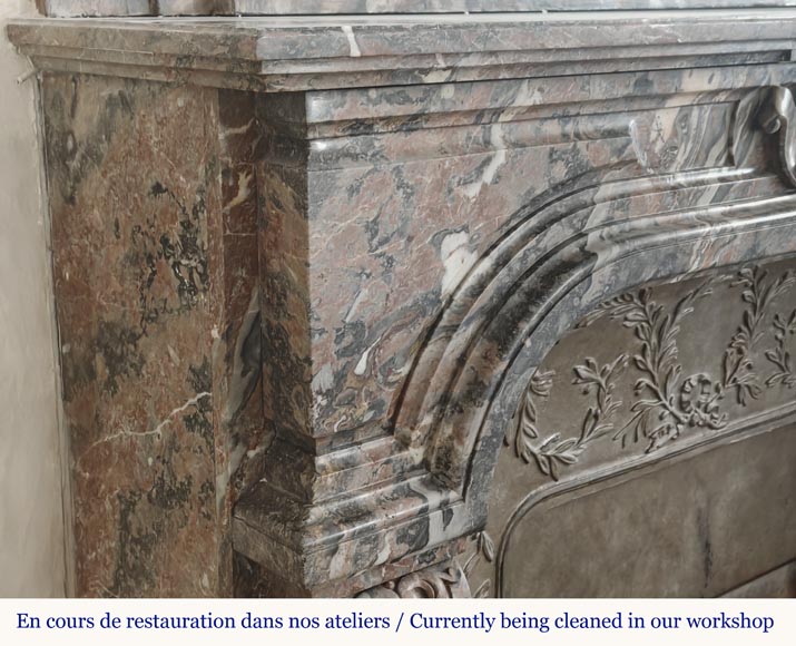  Regency style fireplace in Rouge Royal marble-2