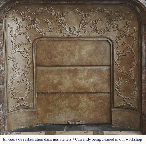  Regency style fireplace in Rouge Royal marble-5