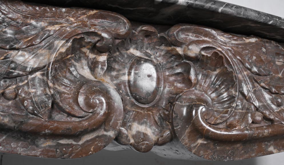 Louis XV period fireplace in red Rance marble Louis XV period fireplace in red Rance marble-2