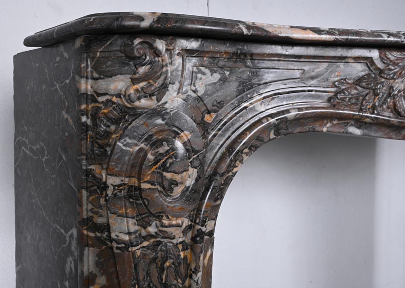 Louis XV period fireplace in red Rance marble Louis XV period fireplace in red Rance marble-5