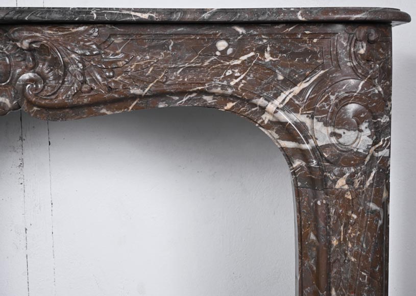 Louis XV period fireplace in red Rance marble Louis XV period fireplace in red Rance marble-9