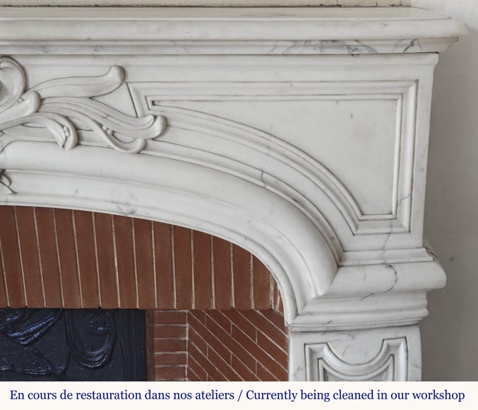 Regency style fireplace in half-statuary marble Regency style fireplace in half-statuary marble-9