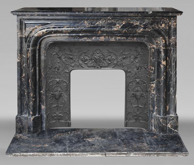 Louis XIV style fireplace with Portor marble boudin Louis XIV style fireplace with Portor marble boudin-0