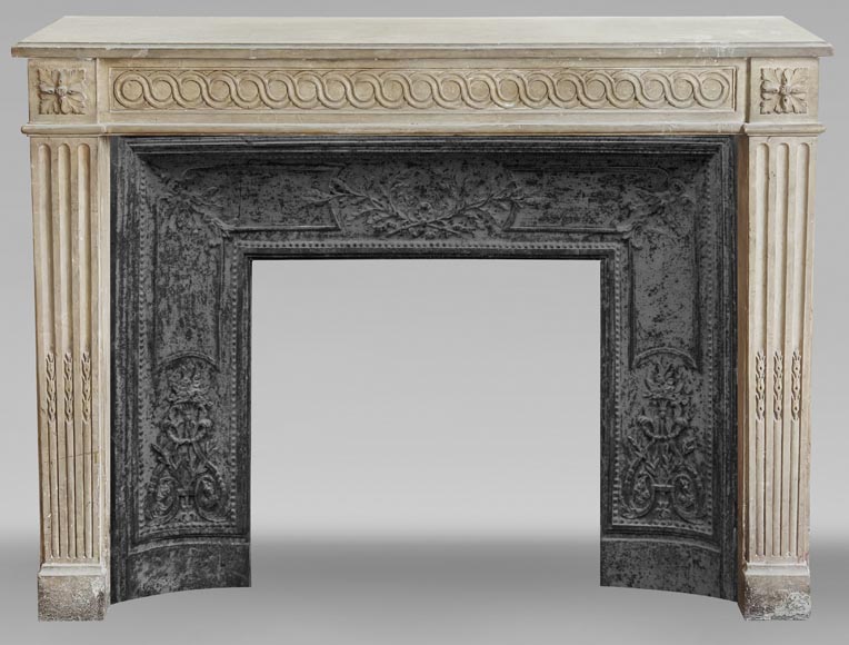  Louis XVI period stone fireplace-0