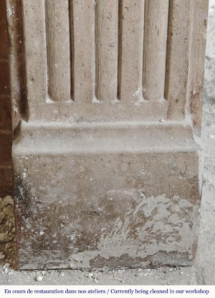  Louis XVI period stone fireplace-9