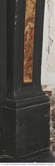 Napoleon III style fireplace in fine black marble and onyx Napoleon III style fireplace in fine black marble and onyx-8