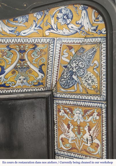 Napoleon III style fireplace in fine black marble and onyx Napoleon III style fireplace in fine black marble and onyx-10