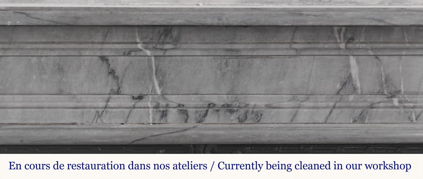 Louis XVI style fireplace in blue turquoise marble Louis XVI style fireplace in blue turquoise marble-1