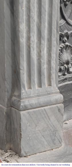 Louis XVI style fireplace in blue turquoise marble Louis XVI style fireplace in blue turquoise marble-4