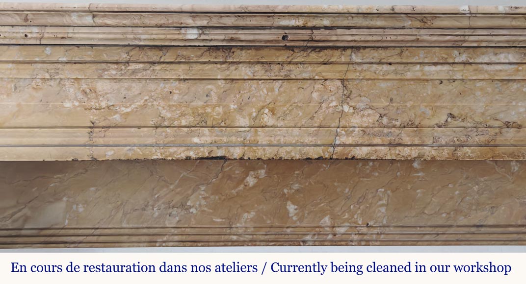 Lion's paw model fireplace in yellow Siena marble Lion's paw model fireplace in yellow Siena marble-1