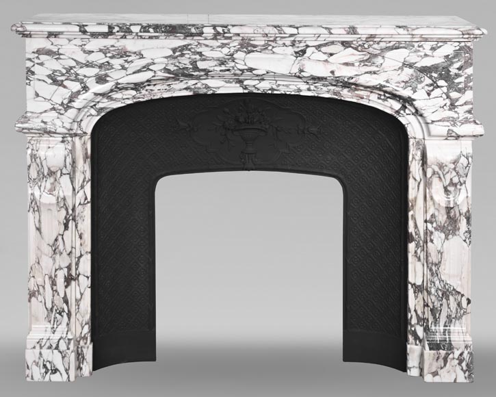 Regency style fireplace in purple breccia marble-0