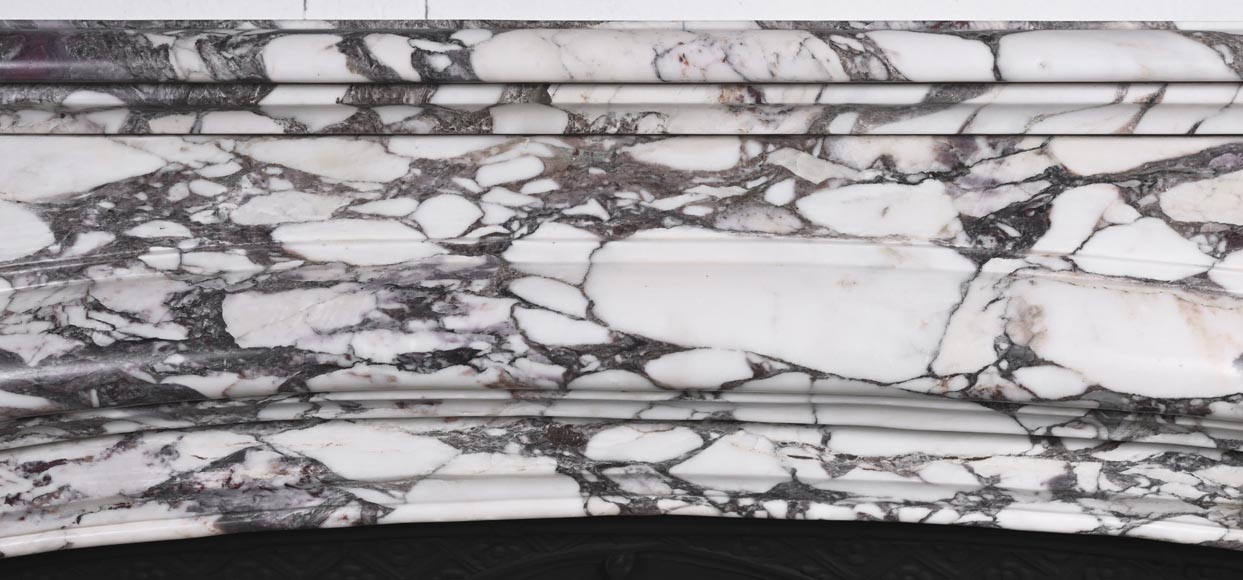 Regency style fireplace in purple breccia marble-1