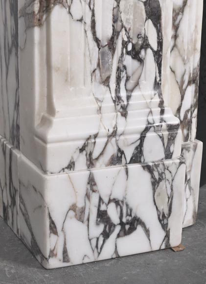 Regency style fireplace in purple breccia marble-5