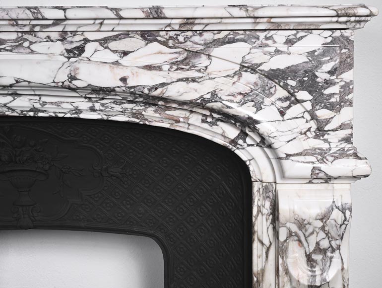 Regency style fireplace in purple breccia marble-7