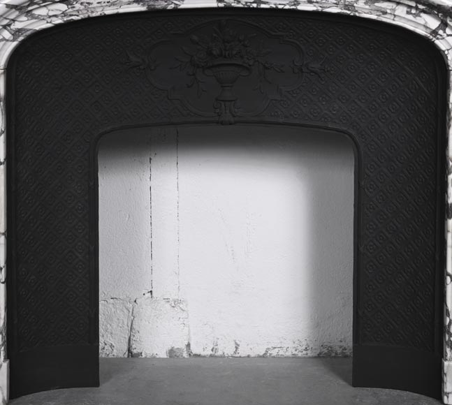 Regency style fireplace in purple breccia marble-9