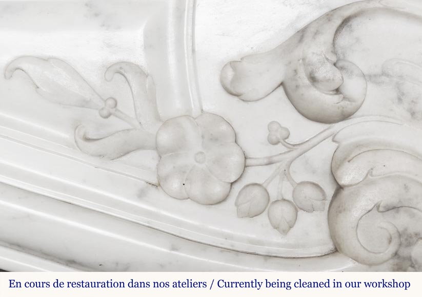 Louis XV style fireplace decorated with a palmette Louis XV style fireplace decorated with a palmette-3