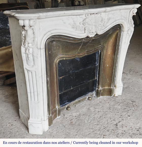 Louis XV style fireplace decorated with a palmette Louis XV style fireplace decorated with a palmette-4