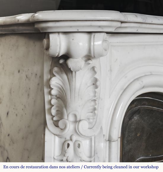 Louis XV style fireplace decorated with a palmette Louis XV style fireplace decorated with a palmette-5