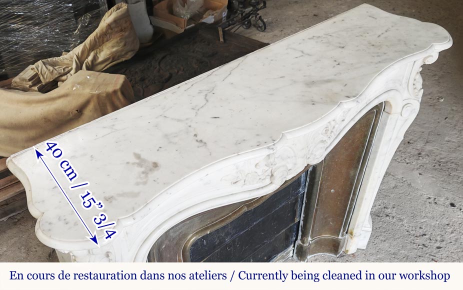 Louis XV style fireplace decorated with a palmette Louis XV style fireplace decorated with a palmette-12