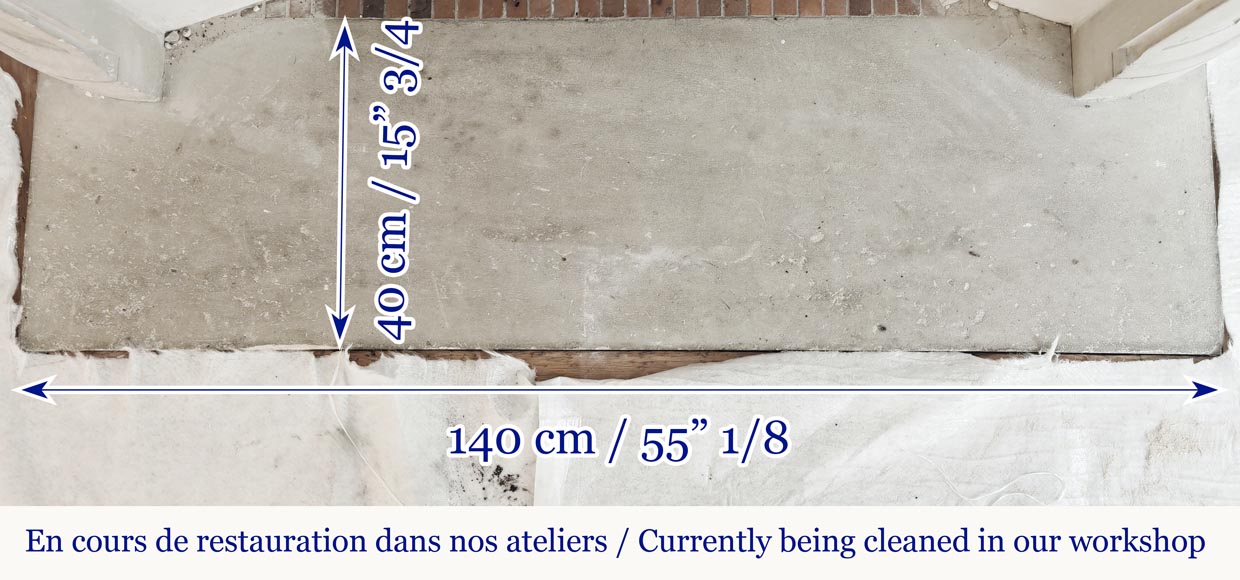 Louis XV style stone fireplace, decorated with a shell Louis XV style stone fireplace, decorated with a shell-9