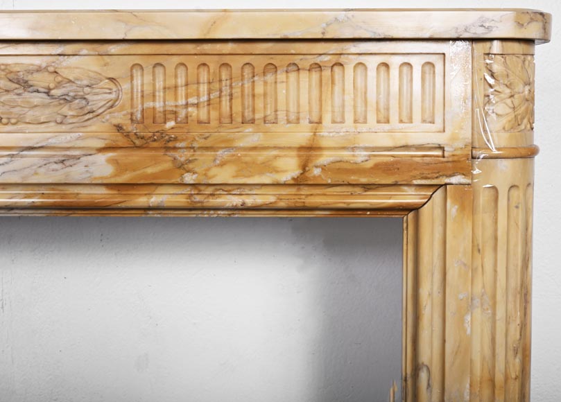  Louis XVI style fireplace with rounded corners in Sienna yellow-8