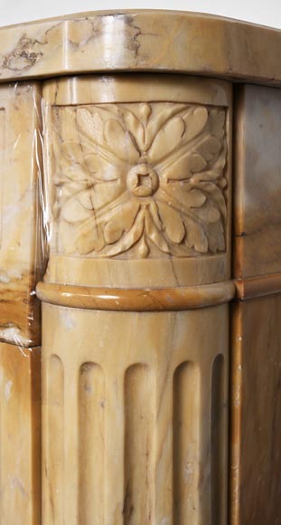  Louis XVI style fireplace with rounded corners in Sienna yellow-9