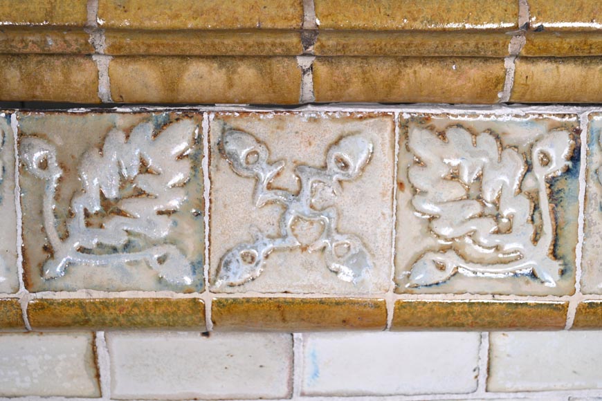 Glazed stoneware fireplace, signed “Grès de Bigot”, circa 1895 Glazed stoneware fireplace, signed “Grès de Bigot”, circa 1895-1