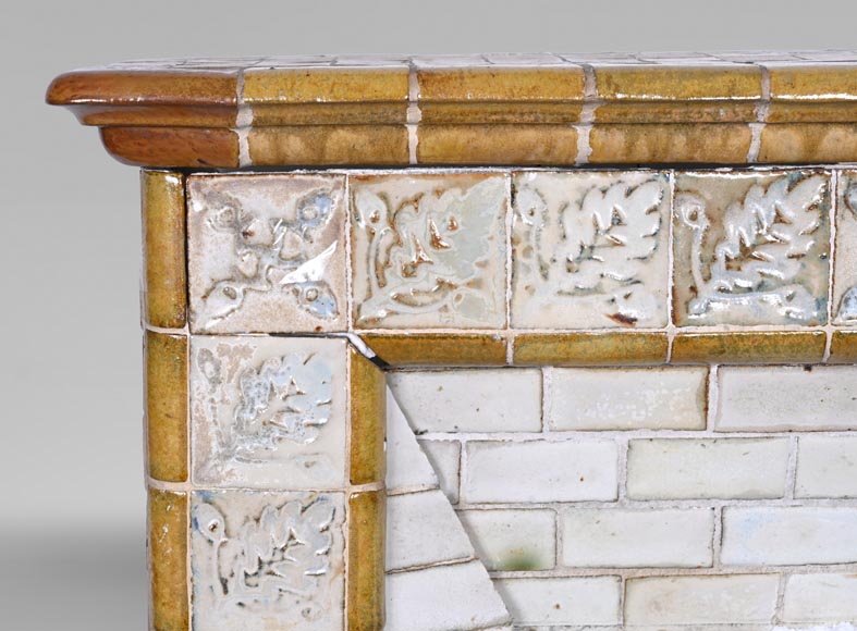 Glazed stoneware fireplace, signed “Grès de Bigot”, circa 1895 Glazed stoneware fireplace, signed “Grès de Bigot”, circa 1895-2