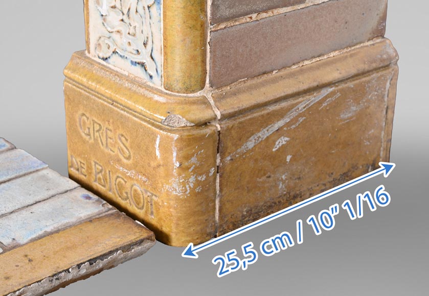 Glazed stoneware fireplace, signed “Grès de Bigot”, circa 1895 Glazed stoneware fireplace, signed “Grès de Bigot”, circa 1895-7