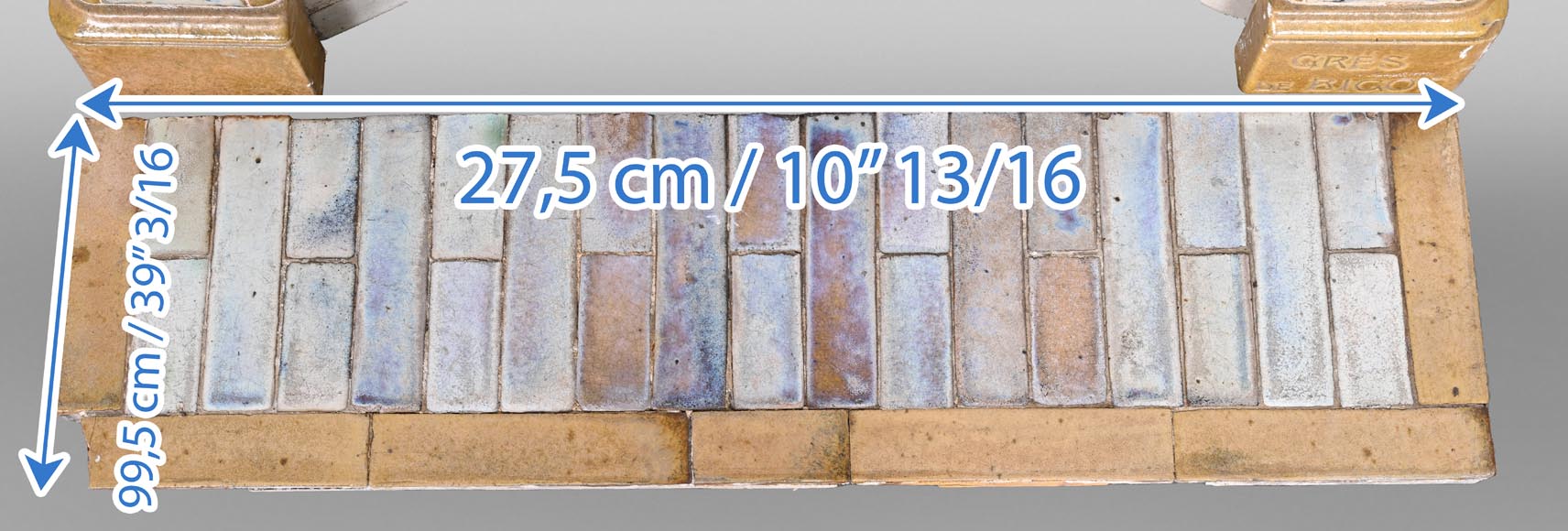 Glazed stoneware fireplace, signed “Grès de Bigot”, circa 1895 Glazed stoneware fireplace, signed “Grès de Bigot”, circa 1895-8