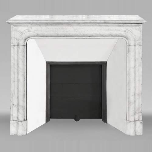 Louis XIV style fireplace in Carrara marble
