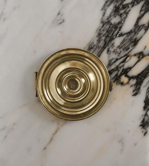 Louis XVI style fluted fireplace, in Paonazzo marble Louis XVI style fluted fireplace, in Paonazzo marble-4