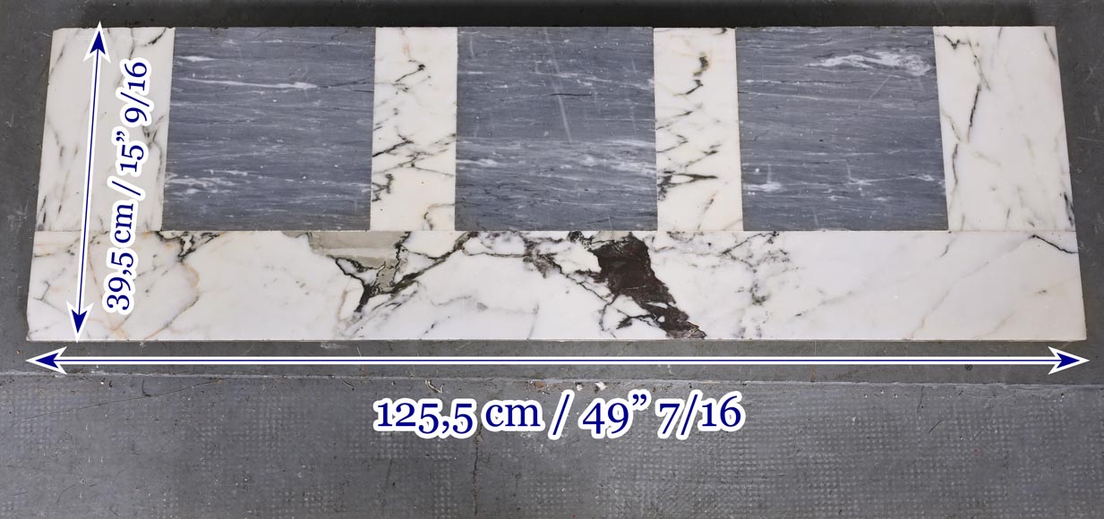 Louis XVI style fluted fireplace, in Paonazzo marble Louis XVI style fluted fireplace, in Paonazzo marble-10