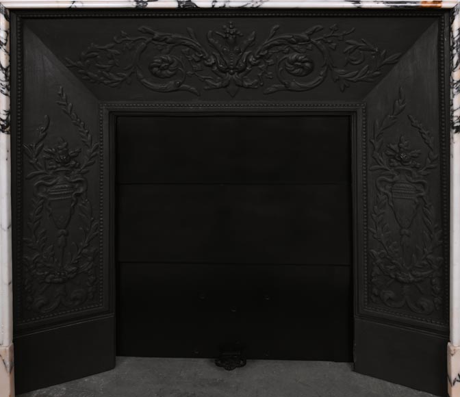 Louis XVI style fluted fireplace, in Paonazzo marble Louis XVI style fluted fireplace, in Paonazzo marble-11