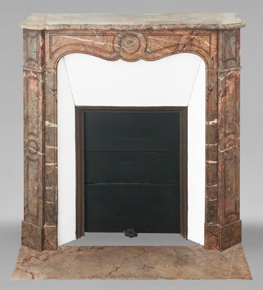 Louis XV style Pompadour model fireplace in Enjugerais marble Louis XV style Pompadour model fireplace in Enjugerais marble-0
