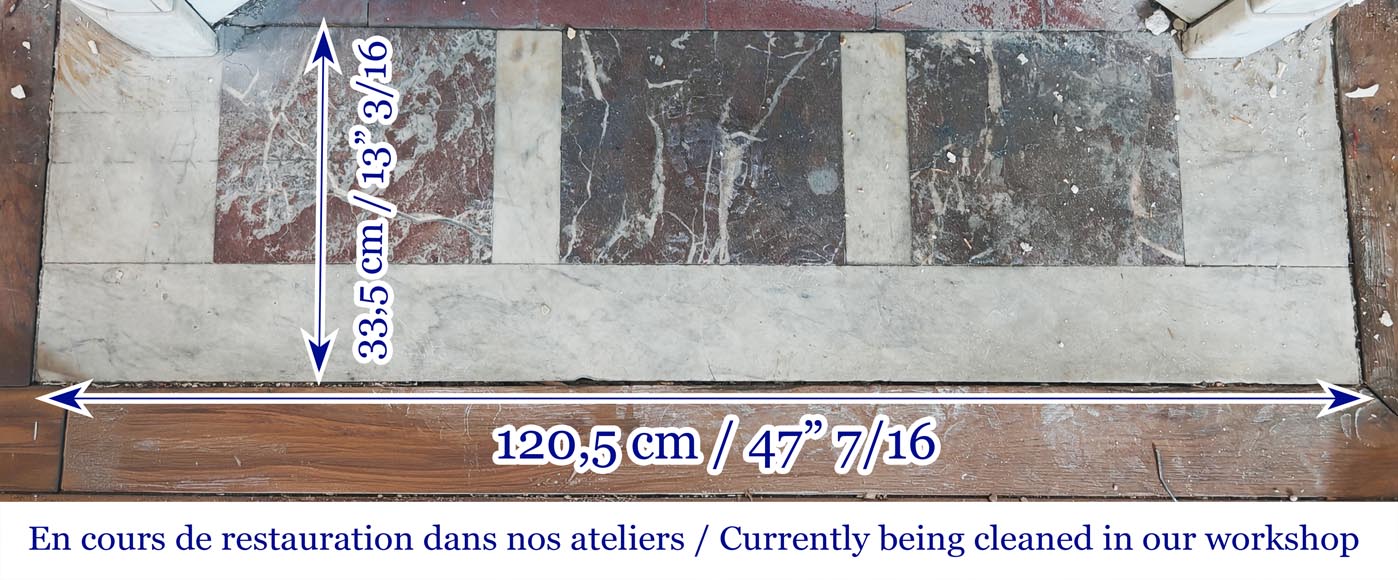 Louis XVI style fireplace in Carrara marble with rounded corners Louis XVI style fireplace in Carrara marble with rounded corners-8