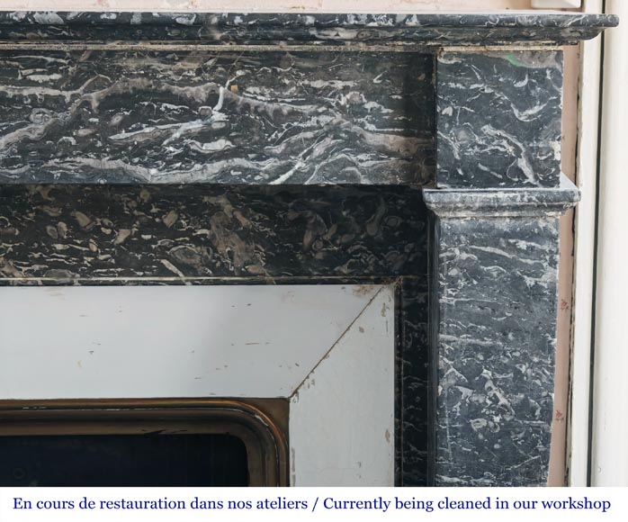 Restoration period fireplace in grey Saint Anne marble Restoration period fireplace in grey Saint Anne marble-5