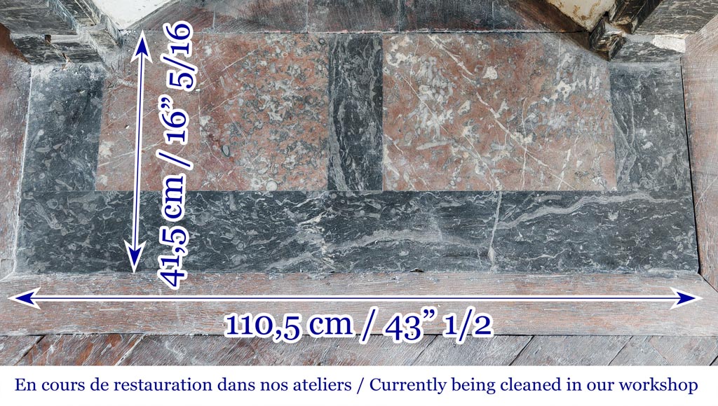 Restoration period fireplace in grey Saint Anne marble Restoration period fireplace in grey Saint Anne marble-6