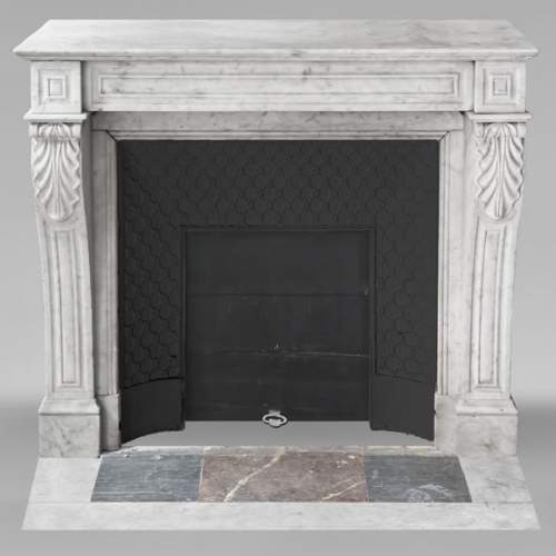 Napoleon III period Carrara marble fireplace