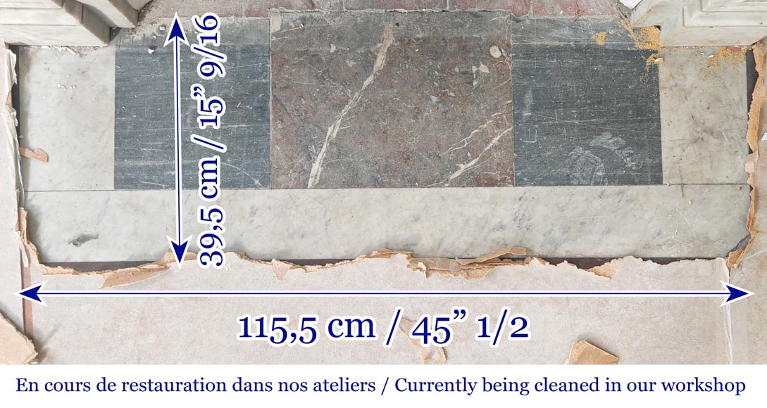 Napoleon III period Carrara marble fireplace Napoleon III period Carrara marble fireplace-8