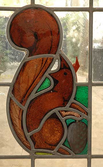 Stained glass with squirels Stained glass with squirels-6