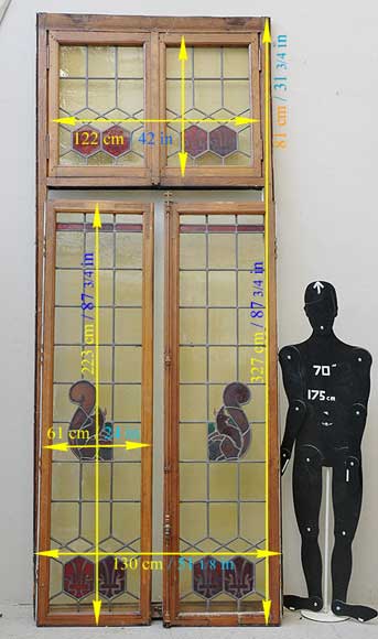 Stained glass with squirels Stained glass with squirels-15