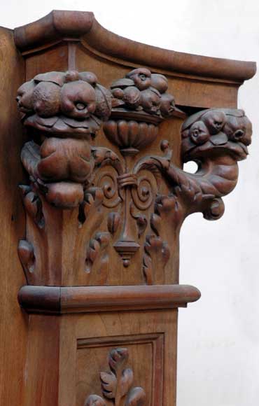 Mahogany fireplace mantel and trumeau Mahogany fireplace mantel and trumeau-4