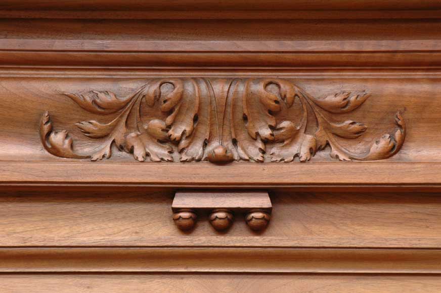 Mahogany fireplace mantel and trumeau Mahogany fireplace mantel and trumeau-5