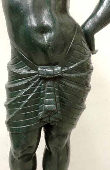 Cast iron Egytian girl torchere lamp Cast iron Egytian girl torchere lamp-4