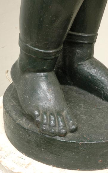 Cast iron Egytian girl torchere lamp Cast iron Egytian girl torchere lamp-7