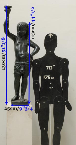 Cast iron Egytian girl torchere lamp Cast iron Egytian girl torchere lamp-10