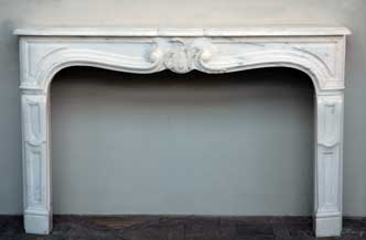 Semi-statuary marble mantel made in 1960
