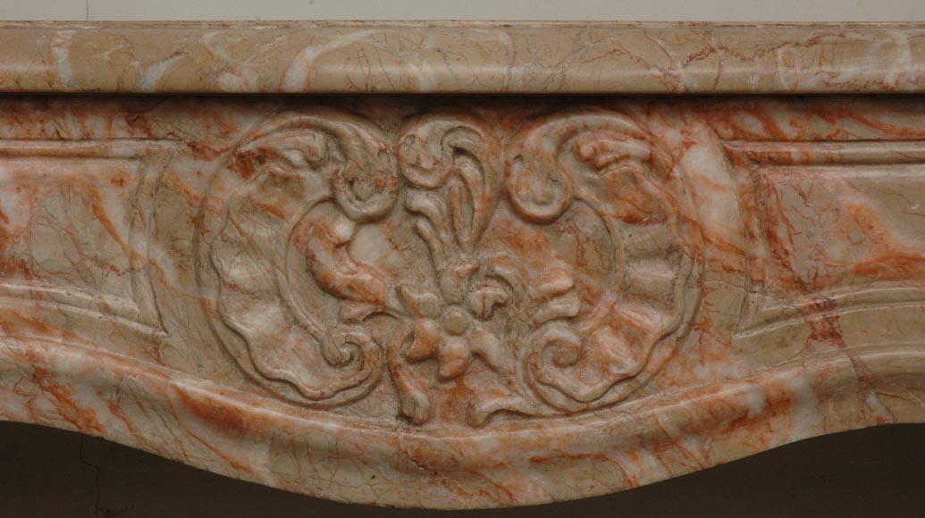 Louis XV style marble mantel Louis XV style marble mantel-1